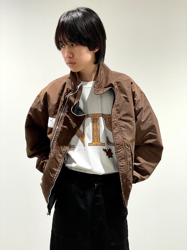 Nylon twill reversible blouson