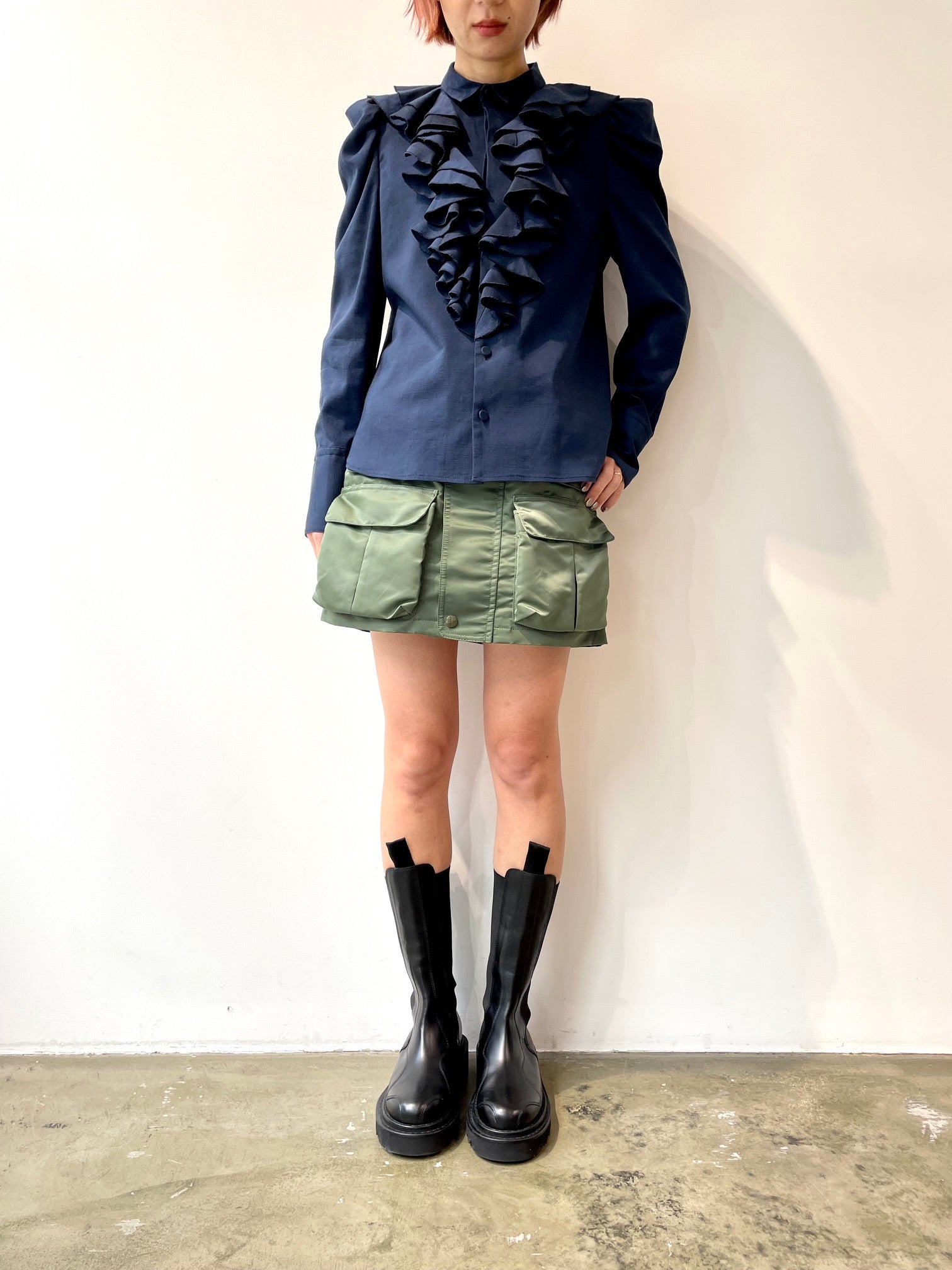 Nylon twill mini skirt – FUKIONLINE