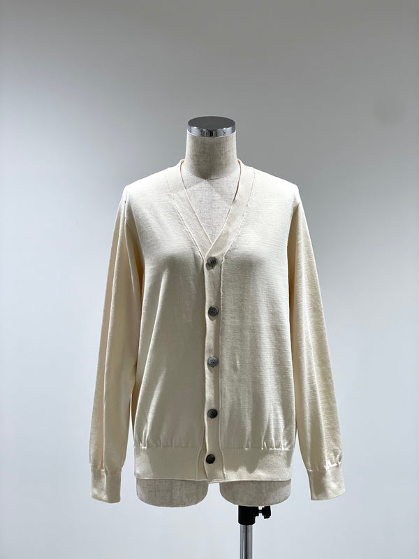 HIGH TWIST COTTON KNIT CARDIGAN