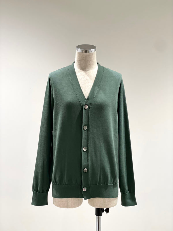 HIGH TWIST COTTON KNIT CARDIGAN