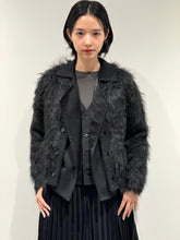 Shaggy knit cardigan