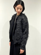 Shaggy knit cardigan