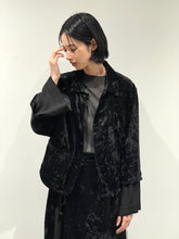 Crushed velvet blouson