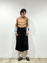 Crushed velvet skirt