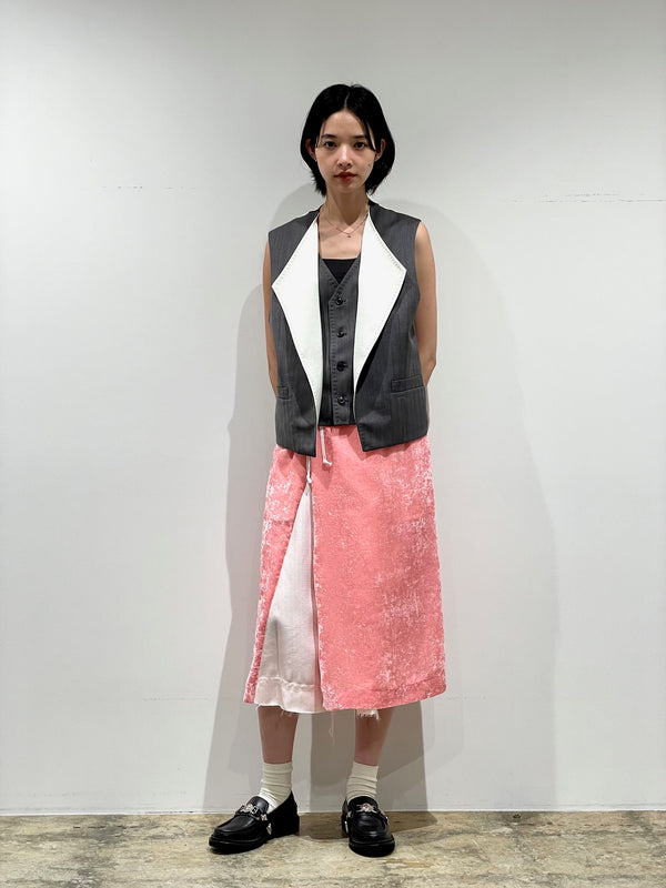 Crushed velvet skirt