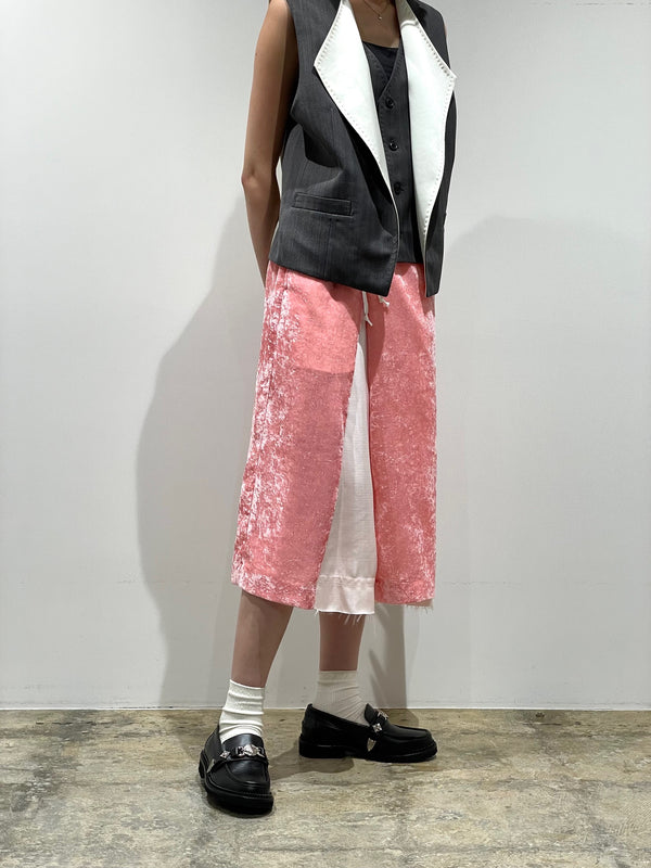 Crushed velvet skirt