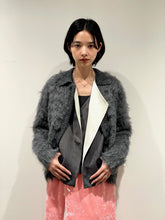 Shaggy knit cardigan
