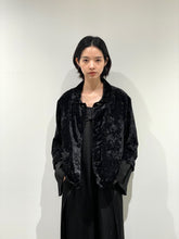 Crushed velvet blouson