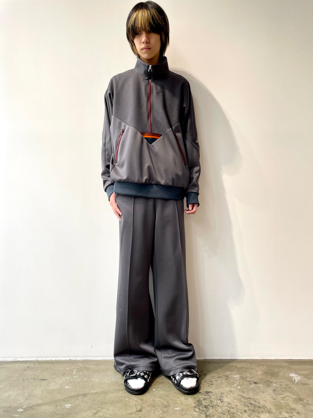 Half zip tarck jacket