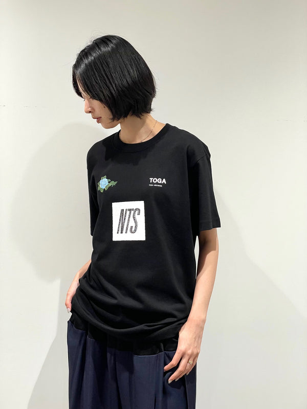 Logo print T-shirt TOGA×NTS