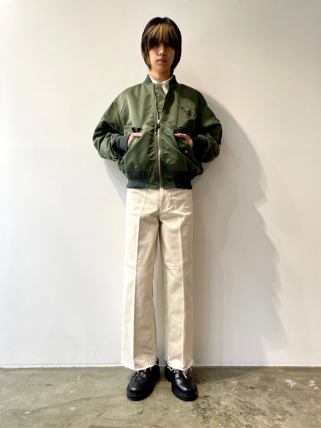 Wide denim pants（MENS）