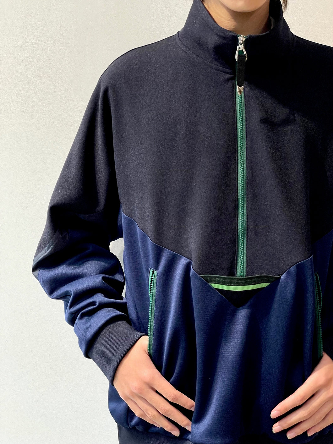 Half zip tarck jacket