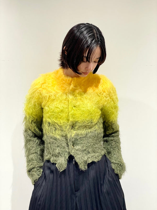Shaggy knit cardigan
