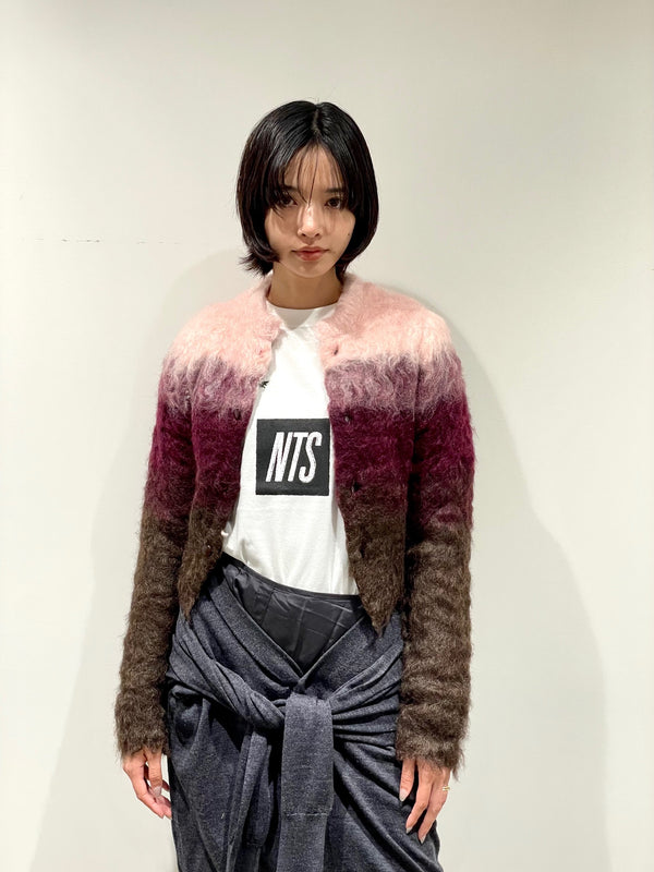Shaggy knit cardigan