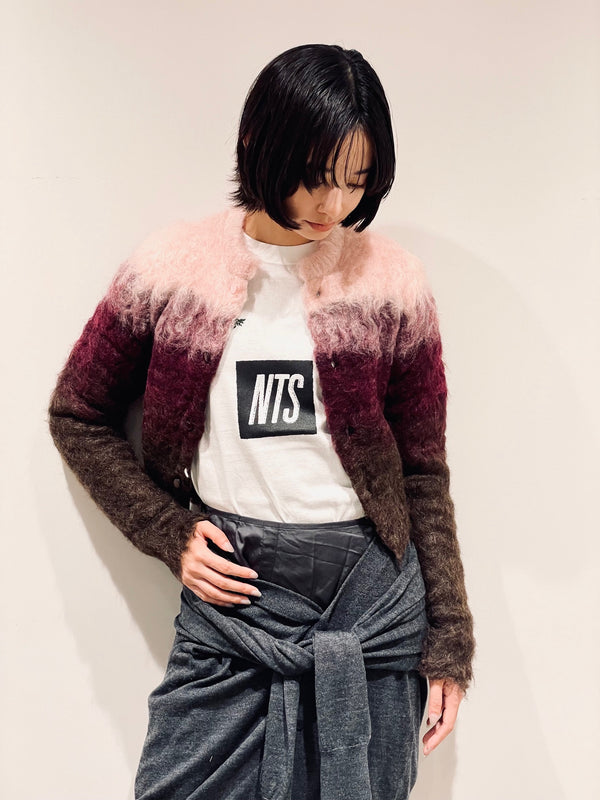 Shaggy knit cardigan