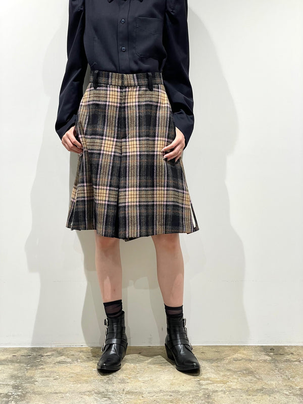 Tartan check shorts