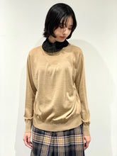 High neck sheer knit
