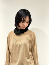 High neck sheer knit