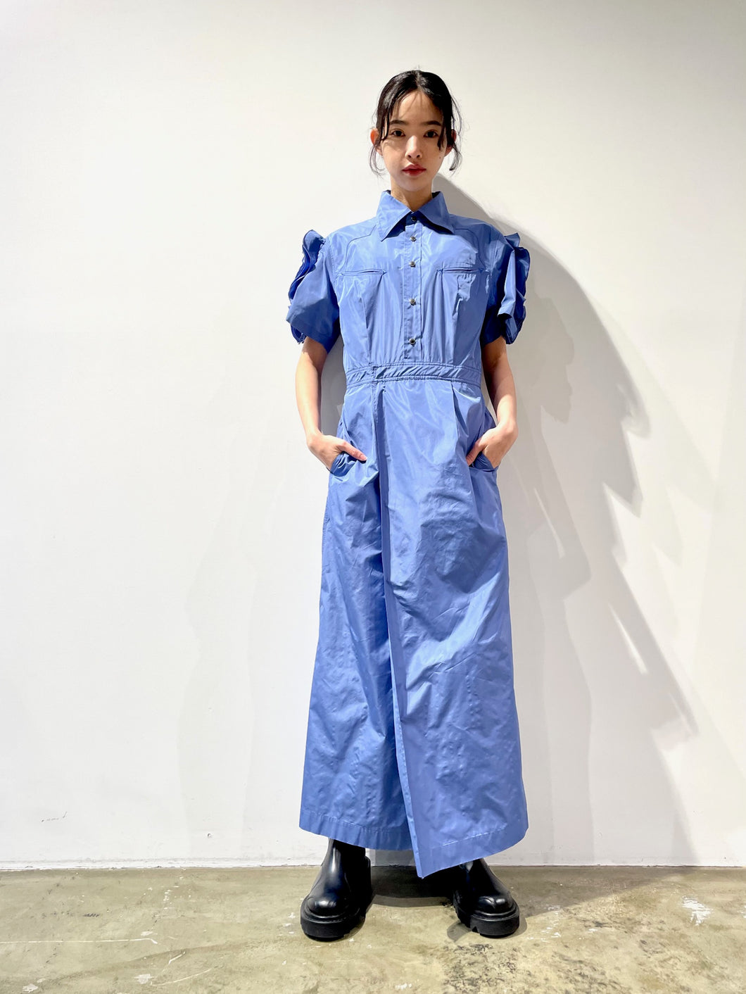 Memory taffeta S/S dress