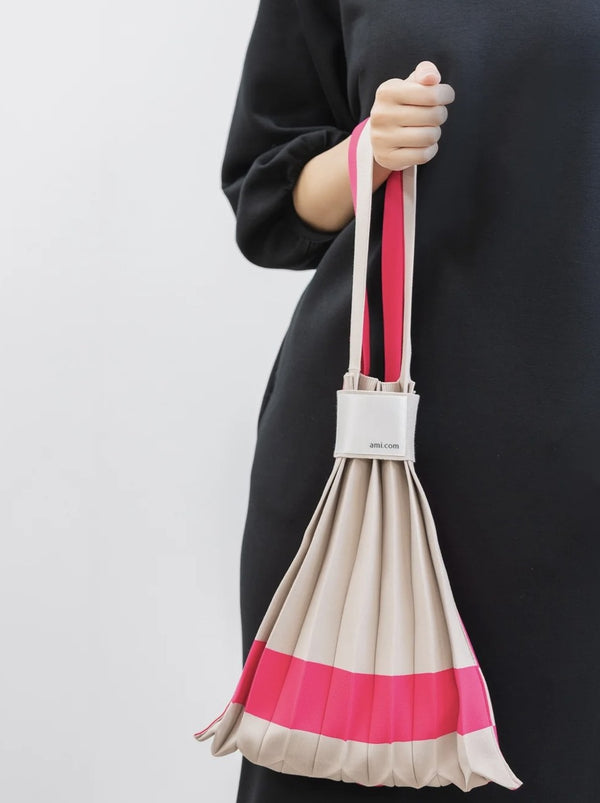 PLEATS KNIT BAG
