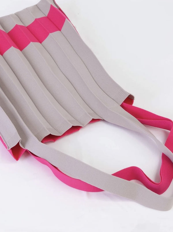 PLEATS KNIT BAG