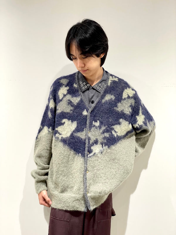 Mohair knit cardigan