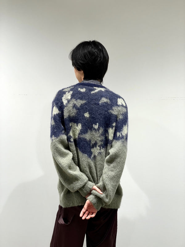 Mohair knit cardigan