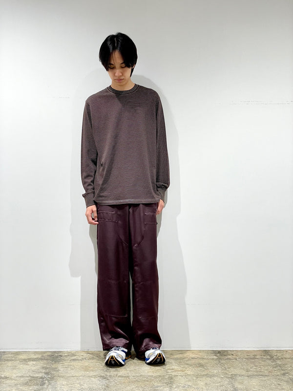 NEW BASIC GARMENT DYRD BORDER T-SHIRT（Long Sleeve Crew）