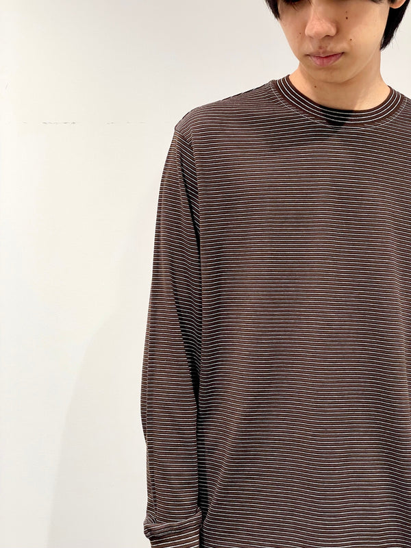 NEW BASIC GARMENT DYRD BORDER T-SHIRT（Long Sleeve Crew）