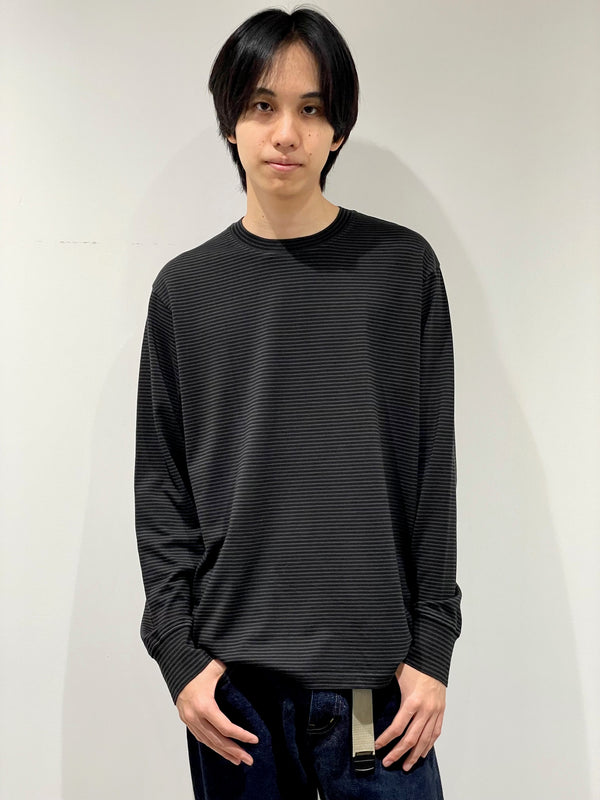NEW BASIC GARMENT DYRD BORDER T-SHIRT（Long Sleeve Crew）