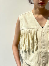 画像をギャラリービューアに読み込む, Denim fringe vest
