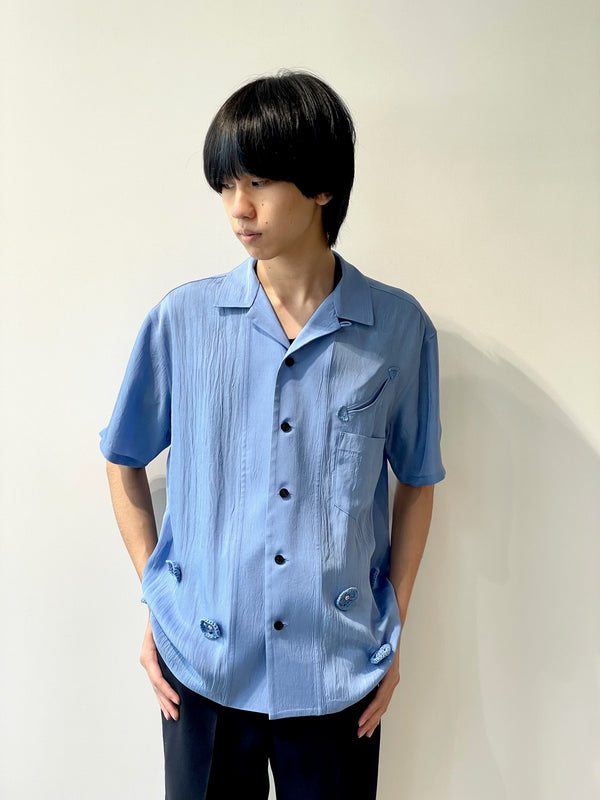 Acetate twill S/S shirt
