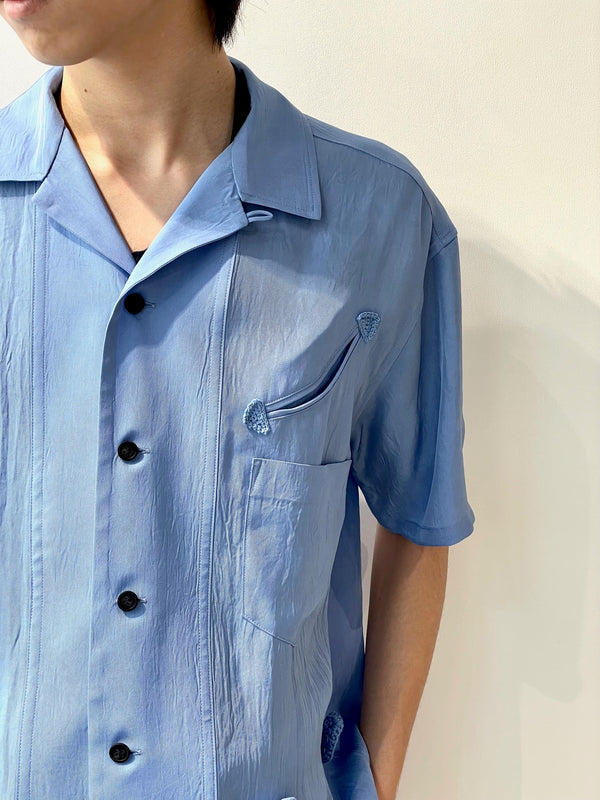 Acetate twill S/S shirt