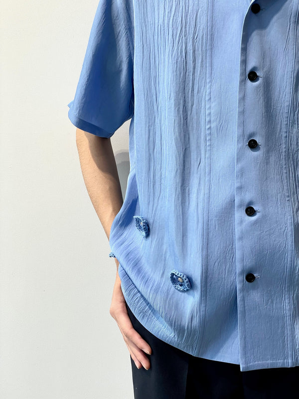 Acetate twill S/S shirt