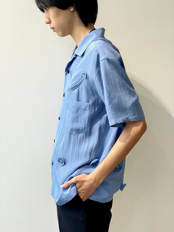Acetate twill S/S shirt