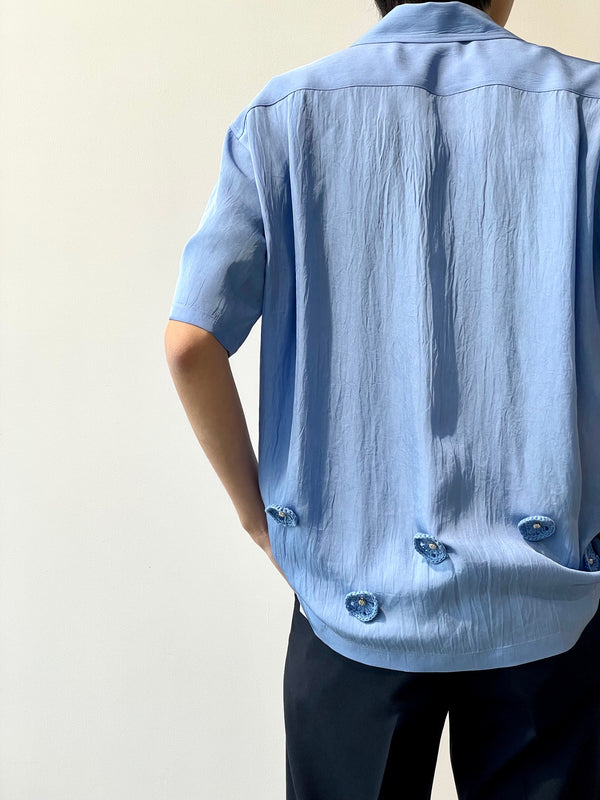 Acetate twill S/S shirt
