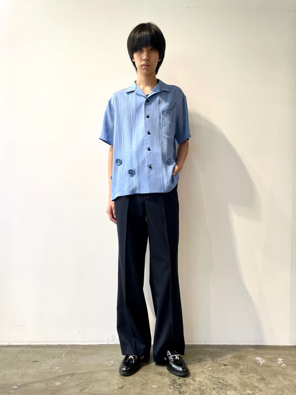 Acetate twill S/S shirt