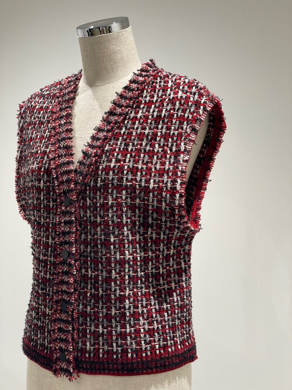交編 TWEED KNIT V/T