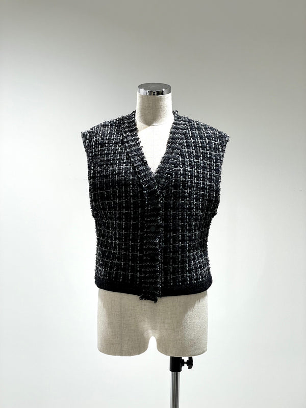 交編 TWEED KNIT V/T