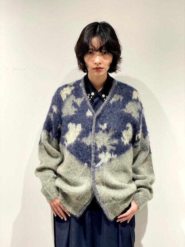 Mohair knit cardigan