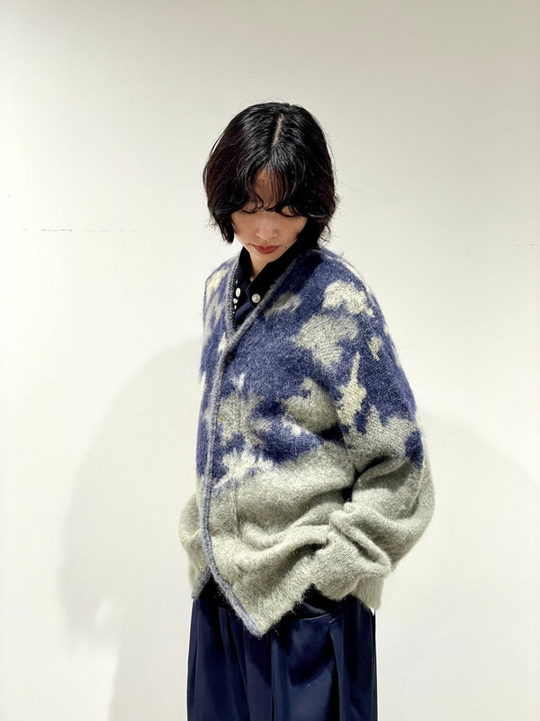 Mohair knit cardigan