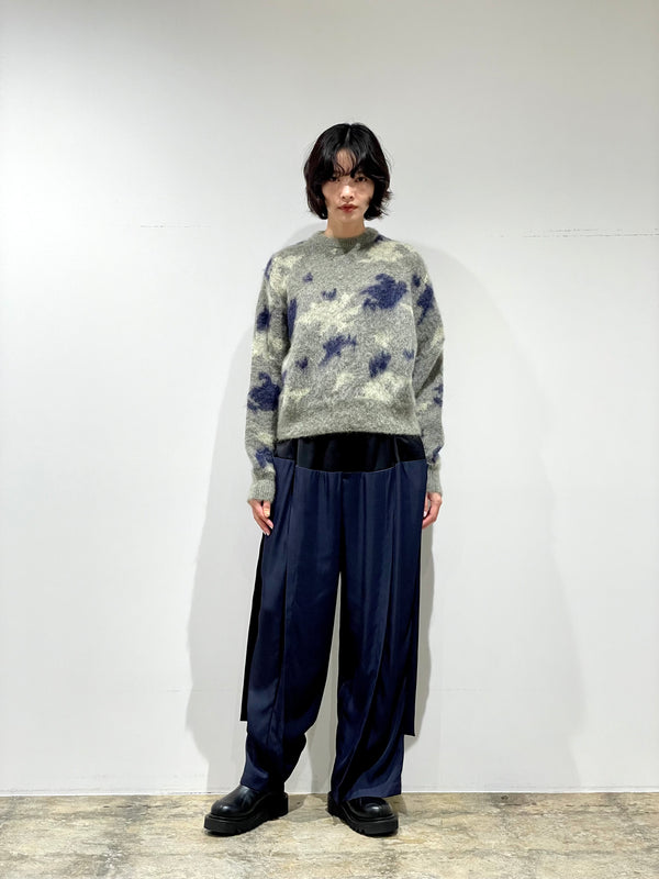 Mohair knit pullover (short length)