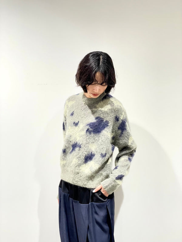 Mohair knit pullover (short length)