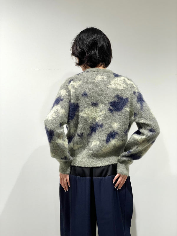 Mohair knit pullover (short length)