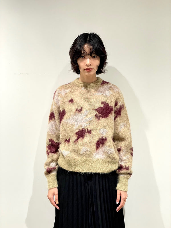 Mohair knit pullover (short length)