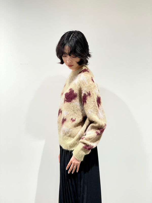 Mohair knit pullover (short length)