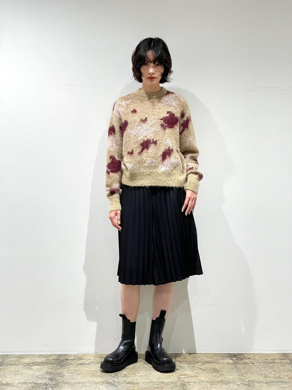 Mohair knit pullover (short length)