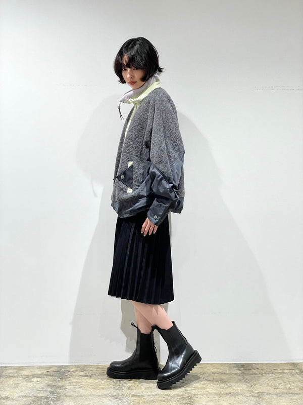 Wool jersey blouson