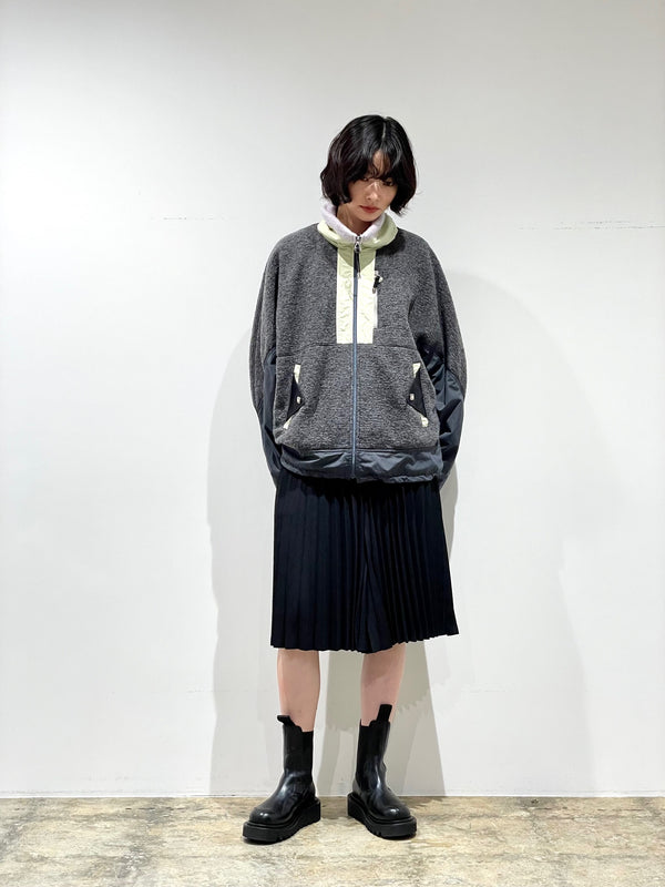 Wool jersey blouson