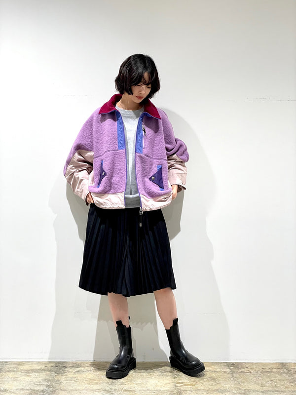 Wool jersey blouson